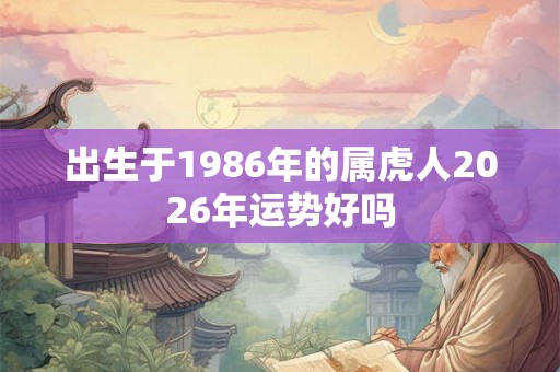 出生于1986年的属虎人2026年运势好吗