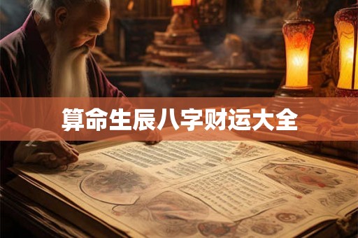 算命生辰八字财运大全 算命生辰八字财运大全