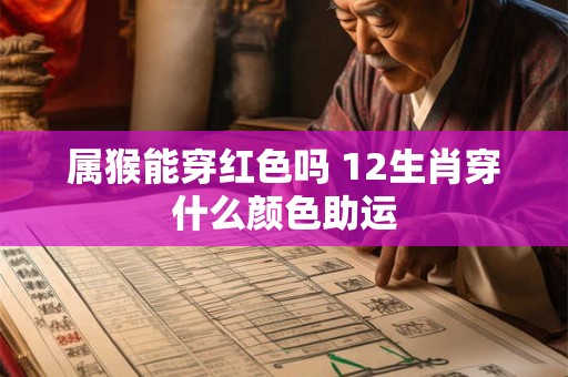 属猴能穿红色吗 12生肖穿什么颜色助运