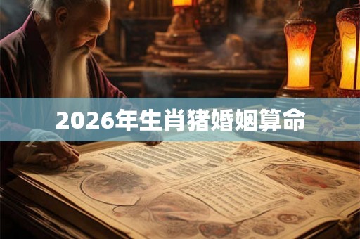 2026年生肖猪婚姻算命