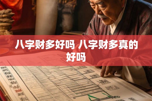 八字财多好吗 八字财多真的好吗