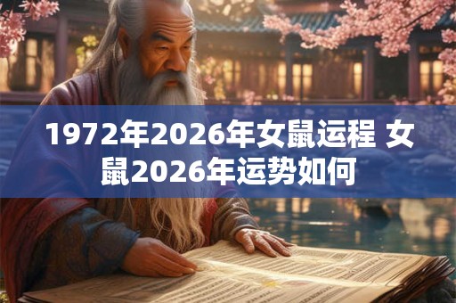 1972年2026年女鼠运程 女鼠2026年运势如何