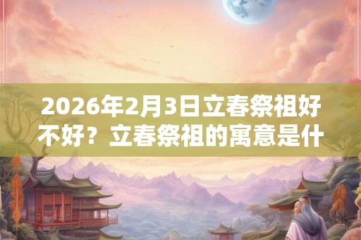 2026年2月3日立春祭祖好不好？立春祭祖的寓意是什么？