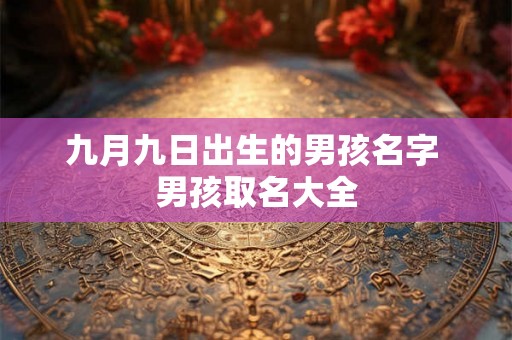九月九日出生的男孩名字 男孩取名大全