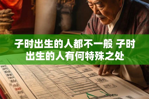 子时出生的人都不一般 子时出生的人有何特殊之处