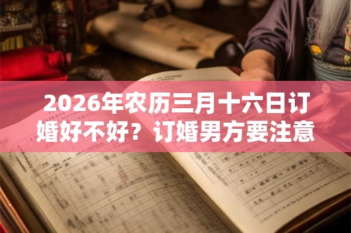 2026年农历三月十六日订婚好不好?订婚男方要注意什么? 2026年农历三月十六日订婚好不好?订婚男方要注意什么?