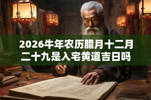 2026牛年农历腊月十二月二十九是入宅黄道吉日吗