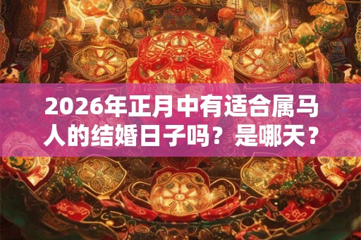 2026年正月中有适合属马人的结婚日子吗？是哪天？
