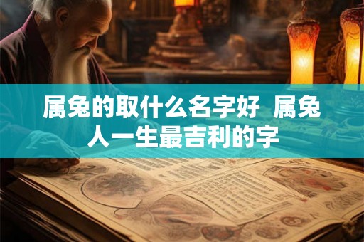 属兔的取什么名字好  属兔人一生最吉利的字