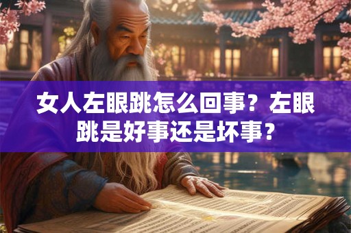 女人左眼跳怎么回事？左眼跳是好事还是坏事？