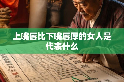 上嘴唇比下嘴唇厚的女人是代表什么