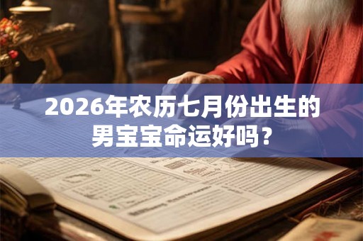 2026年农历七月份出生的男宝宝命运好吗? 2026年农历七月份出生的男宝宝命运好吗?