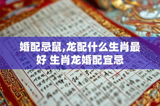 婚配忌鼠,龙配什么生肖最好 生肖龙婚配宜忌