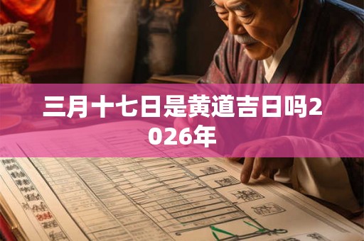 三月十七日是黄道吉日吗2026年