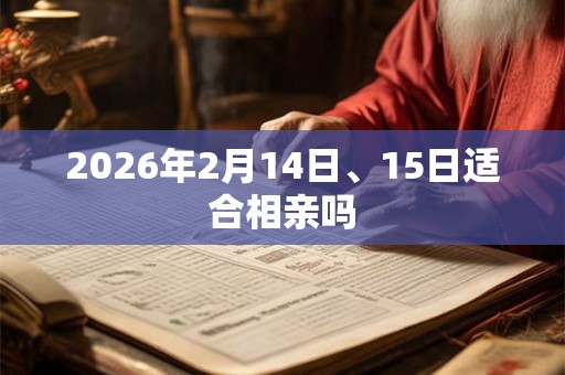 2026年2月14日、15日适合相亲吗