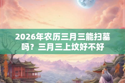 2026年农历三月三能扫墓吗？三月三上坟好不好