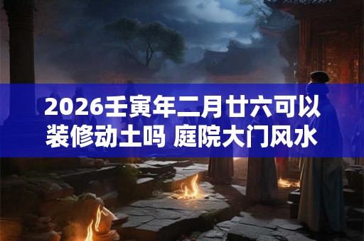 2026壬寅年二月廿六可以装修动土吗 庭院大门风水