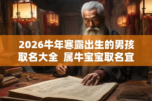 2026牛年寒露出生的男孩取名大全  属牛宝宝取名宜用字