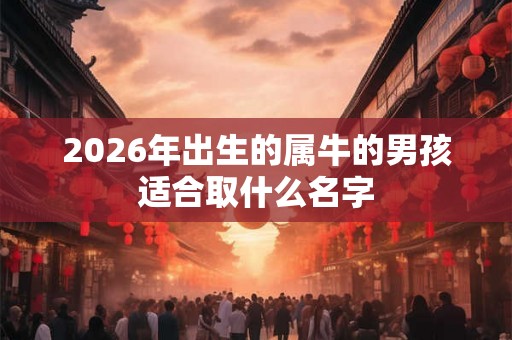 2026年出生的属牛的男孩适合取什么名字 2026年出生的属牛的男孩适合取什么名字