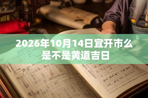 2026年10月14日宜开市么 是不是黄道吉日