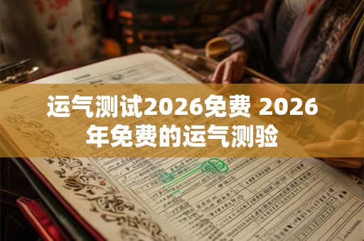 运气测试2026免费 2026年免费的运气测验