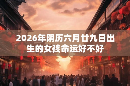 2026年阴历六月廿九日出生的女孩命运好不好 2026年阴历六月廿九日出生的女孩命运好不好