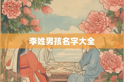 李姓男孩名字大全
