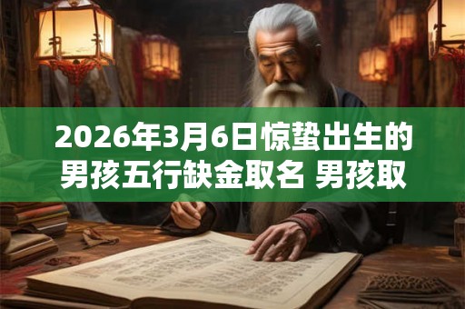 2026年3月6日惊蛰出生的男孩五行缺金取名 男孩取名最佳字 2026年3月6日惊蛰出生的男孩五行缺金取名 男孩取名最佳字