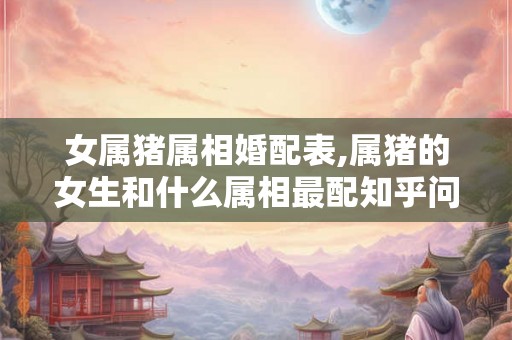 女属猪属相婚配表,属猪的女生和什么属相最配知乎问答? 女属猪属相婚配表,属猪的女生和什么属相最配知乎问答?