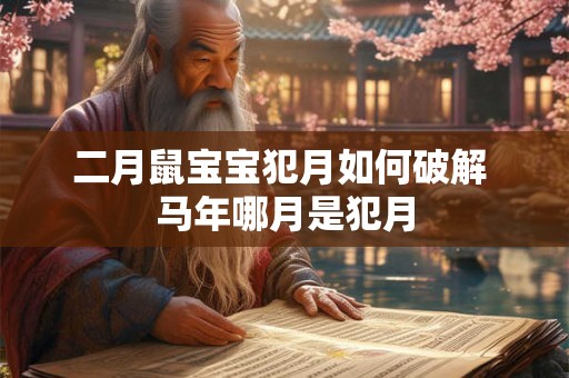 二月鼠宝宝犯月如何破解 马年哪月是犯月
