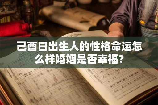 己酉日出生人的性格命运怎么样婚姻是否幸福？