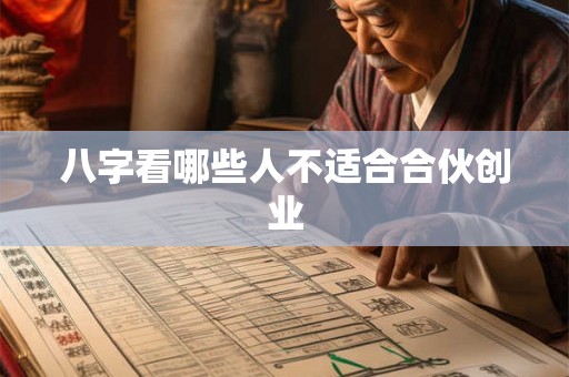 八字看哪些人不适合合伙创业