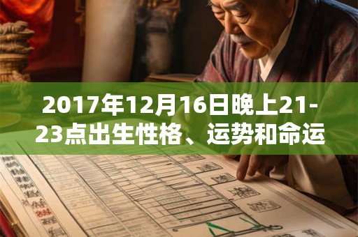 2017年12月16日晚上21-23点出生性格、运势和命运