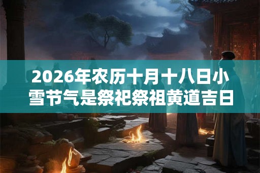 2026年农历十月十八日小雪节气是祭祀祭祖黄道吉日吗？
