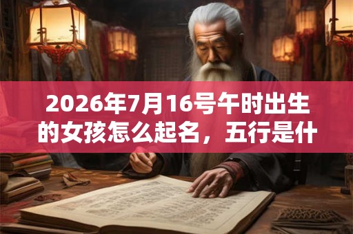 2026年7月16号午时出生的女孩怎么起名，五行是什么？