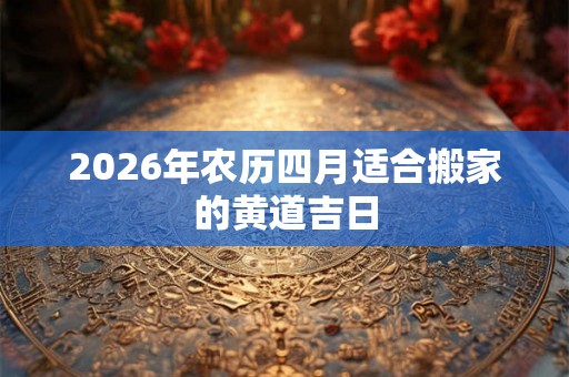 2026年农历四月适合搬家的黄道吉日 2026年农历四月适合搬家的黄道吉日