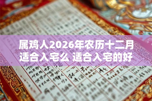属鸡人2026年农历十二月适合入宅么 适合入宅的好日子