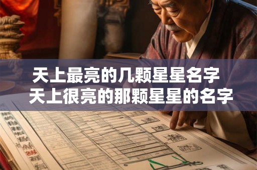 天上最亮的几颗星星名字  天上很亮的那颗星星的名字