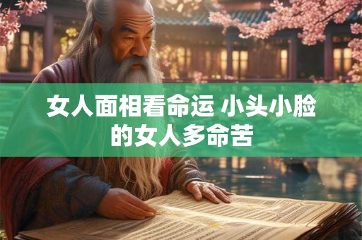 女人面相看命运 小头小脸的女人多命苦