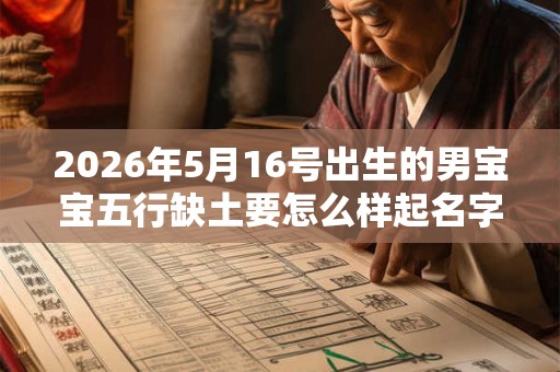 2026年5月16号出生的男宝宝五行缺土要怎么样起名字