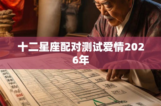 十二星座配对测试爱情2026年