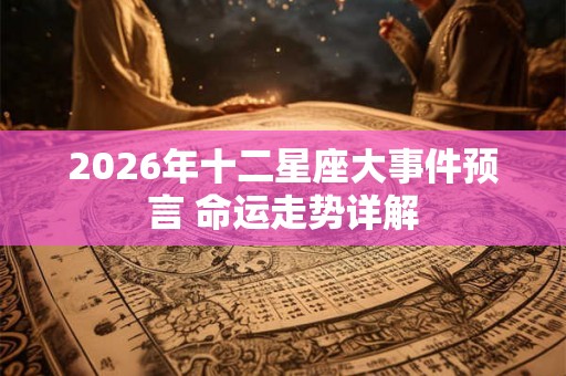 2026年十二星座大事件预言 命运走势详解