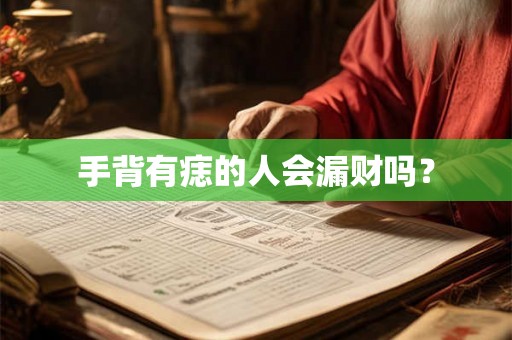 手背有痣的人会漏财吗？