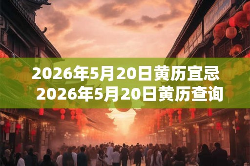 2026年5月20日黄历宜忌  2026年5月20日黄历查询