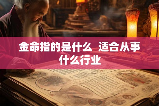金命指的是什么  适合从事什么行业