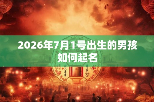 2026年7月1号出生的男孩如何起名 2026年7月1号出生的男孩如何起名