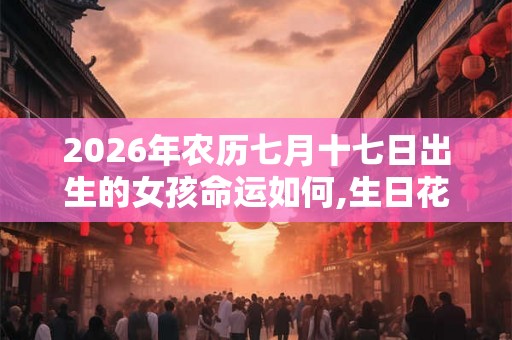 2026年农历七月十七日出生的女孩命运如何,生日花是什么? 2026年农历七月十七日出生的女孩命运如何,生日花是什么?