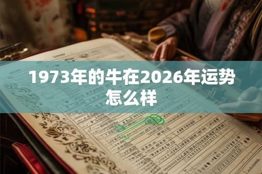 1973年的牛在2026年运势怎么样 1973年的牛在2026年运势怎么样