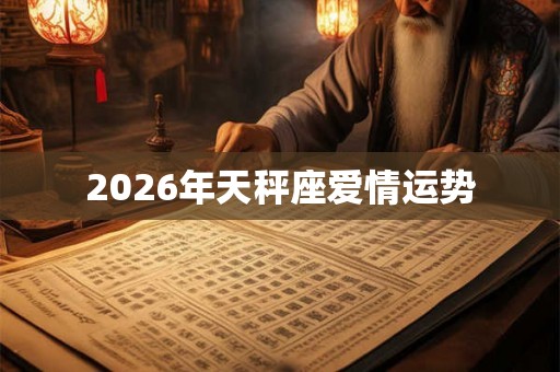 2026年天秤座爱情运势