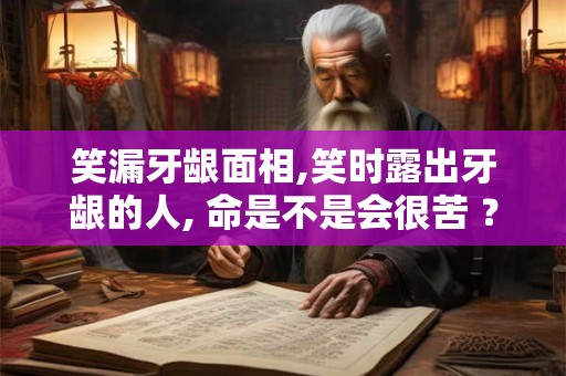 笑漏牙龈面相,笑时露出牙龈的人, 命是不是会很苦 ？